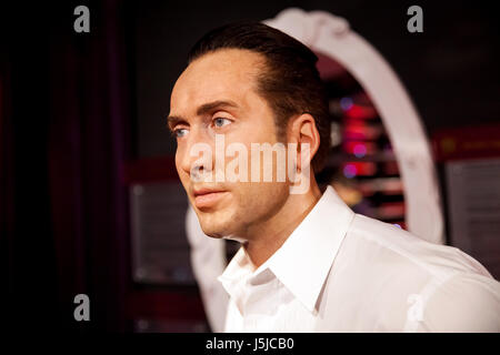 Amsterdam, Netherlands - March, 2017: Wax figure of Nicolas Cage in Madame Tussauds Wax museum in Amsterdam, Netherlands Stock Photo