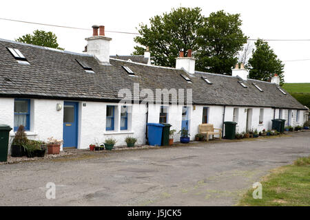 Cottages at Toberonochy on the Isle of Luing, Argyll and Bute, Scotland. Stock Photo