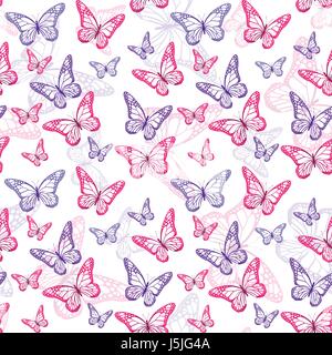 Colorful Butterflies Vector Background for Spring Elements. Editable Vector Illustration Stock Vector