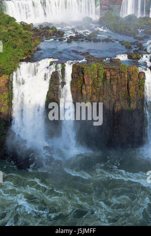 View of the Iguazu Falls from the Brazilian side, Unesco World Heritage Site, Foz do Iguacu, Parana State, Brazil Stock Photo