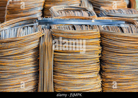 Roll of rusty wire Stock Photo