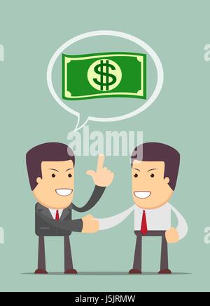 Two businessmen shaking hands to seal an agreement Stock Vector