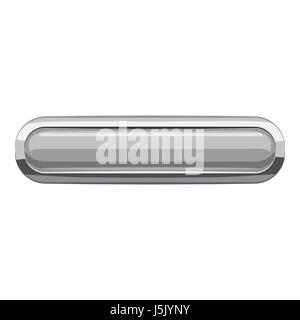 Gray rectangular button icon, cartoon style Stock Vector Image & Art ...