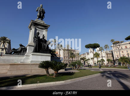 Monument statue Camillo Benso Conte di Cavour in piazza cavour, Rome, Italy Stock Photo