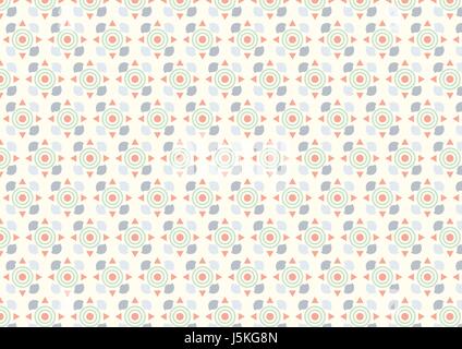 Sweet circle and curve cup and small triangle pattern on light yellow color. Abstract and vintage seamless pattern style for design Stock Vector