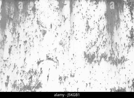 Rusted metal industrial scratched background. Grunge black and white vector texture template for overlay artwork. Stock Vector