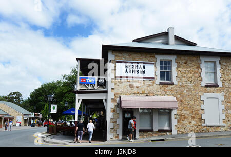 The German Arms hotel & Restaurant in Hahndorf, South Australia. Stock Photo