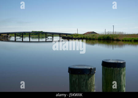 Bestpitch Ferry Bridge - Part of the Harriet Tubman Underground Railroad Byway.  Site of a former ferry across the Transquaking River. Stock Photo