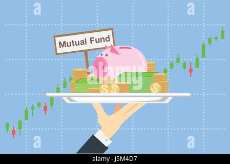 Illustration about saving in mutual funds in catering concept. Stock Vector