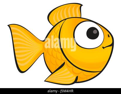 golden fish isolated Stock Vector