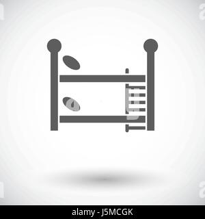 Bunk bed icon. Flat vector related icon for web and mobile applications. It can be used as - logo, pictogram, icon, infographic element. Vector Illust Stock Vector