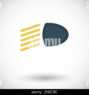 Headlight. Single flat icon on white background. Vector illustration. Stock Vector