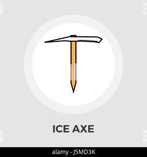 Ice axe icon vector. Flat icon isolated on the white background. Editable EPS file. Vector illustration. Stock Vector