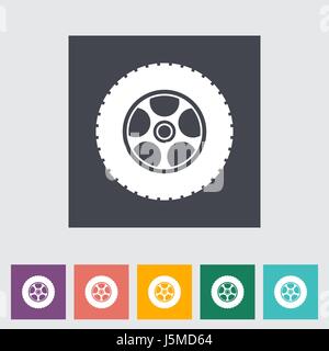 Icon car wheel. Vector illustration. Stock Vector