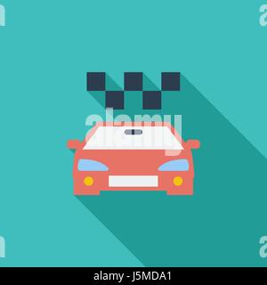 Taxi icon. Flat vector related icon with long shadow for web and mobile applications. It can be used as - logo, pictogram, icon, infographic element.  Stock Vector