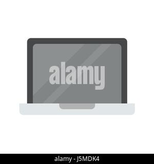 Laptop Flat Vector Icon. Flat icon isolated on the white background. Editable EPS file. Vector illustration. Stock Vector