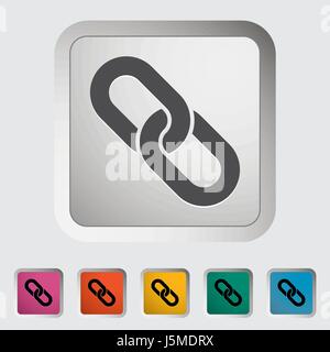 Link. Single icon. Vector illustration. Stock Vector