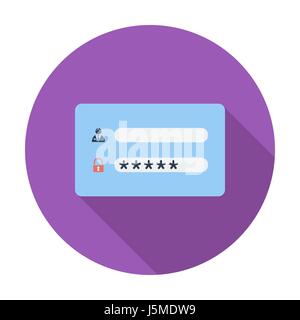 Login. Single flat color icon. Vector illustration. Stock Vector
