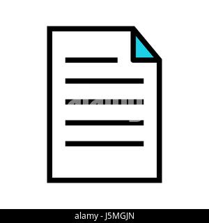 Paper Thin Line Vector Icon Isolated on the White Background. Stock Vector