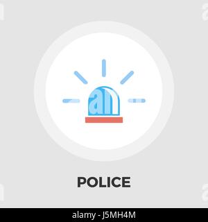 Police icon vector. Flat icon isolated on the white background. Editable EPS file. Vector illustration. Stock Vector