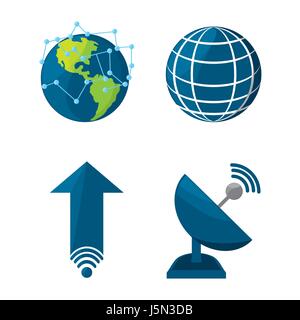 set icon related with internet Stock Vector