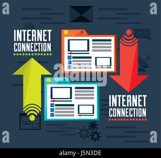 website platform related with internet Stock Vector