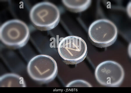 Spanish language symbol of an old typewriter Stock Photo