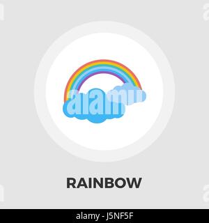 Rainbow icon vector. Flat icon isolated on the white background. Editable EPS file. Vector illustration. Stock Vector