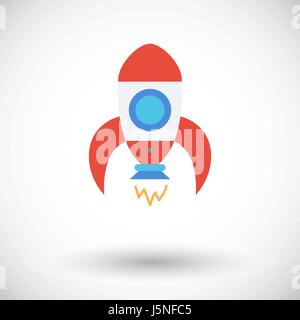 Rocket icon. Flat vector related icon for web and mobile applications. It can be used as - logo, pictogram, icon, infographic element. Vector Illustra Stock Vector