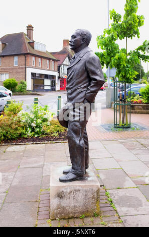 Crowborough East Sussex UK - Statue of Sir Arthur Conan Doyle the creator of Sherlock Holmes in Crowborough where he lived from 1909 to 1930 Stock Photo