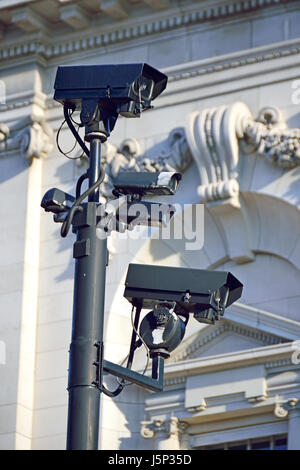 London, England, UK. CCTV surveillance cameras in central London Stock Photo