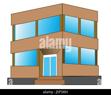 Small gray building Stock Vector
