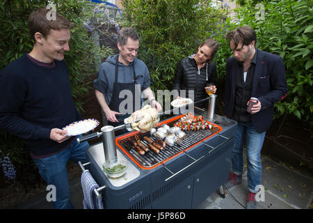 Heston Blumenthal’s Everdure Hub barbecue, big, grey monolith of a new genre of Michelin-starred barbecues, London, England, UK Stock Photo