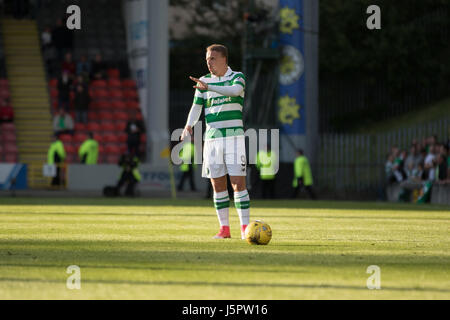 Glasgow, Scotland UK, 18 May 2017, Partick Thistle v Celtic, Firhill Stadium, SPFL Match 5-0. Scottish Premiership  Partick Thistle vs Celtic 7:45pm Thursday 18th May  Firhill Stadium   (Att: 7847) Stock Photo