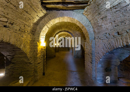 France, Pyrenees Orientales, Codalet, Saint Michel de Cuxa abbey, crypt