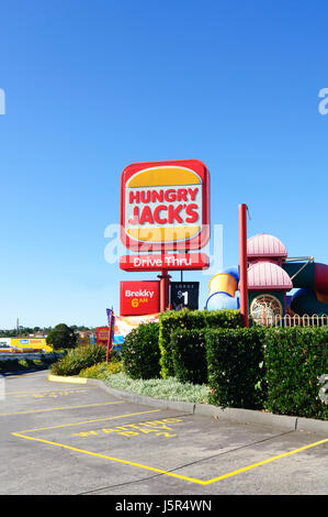 Australian fast food Hungry Jack's (Burger King) beef burger Stock ...