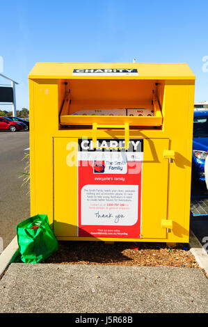 Charity Clothing Recycling Station, Shellharbour, New South Wales, NSW, Australia Stock Photo