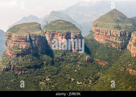 View of the Three Rondavels, Blyde River Canyon in South Africa Stock Photo