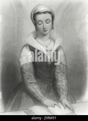 Lady Jane Grey (1537-54), Portrait, Engraving Stock Photo