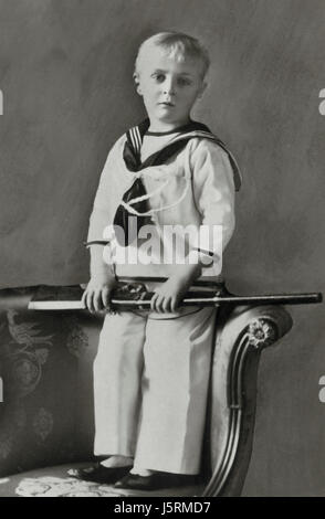 Prince Olaf of Sweden, later Olaf V, King of Norway, Portrait, 1908 Stock Photo