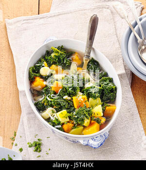 Winterly stew with kale Stock Photo