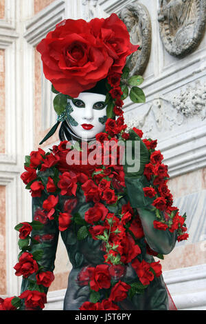 woman venice carnival costume revetment mask woman culture tourism cirrus Stock Photo