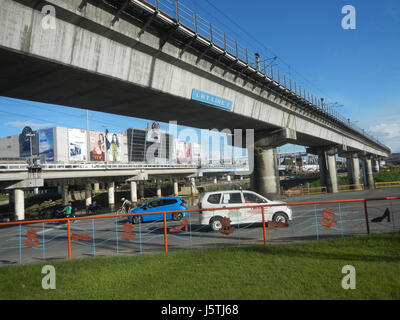 0275 Barangay Industrial Valley Complex LRT Line 20 Marcos Bridge Marikina River Stock Photo