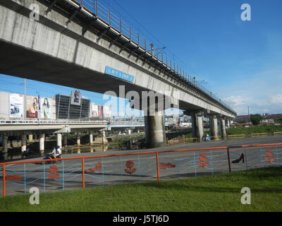 0275 Barangay Industrial Valley Complex LRT Line 23 Marcos Bridge Marikina River Stock Photo