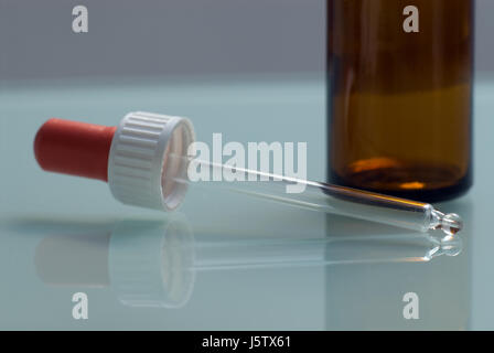 pipette research bottle homeopathy laboratory chemistry pharma meter dosage Stock Photo