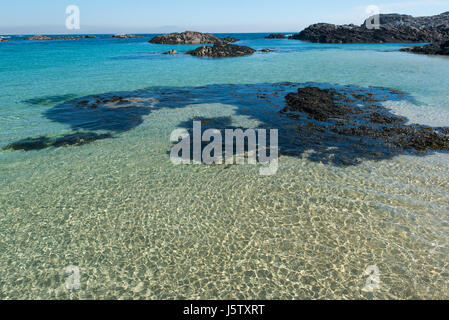 Struan Beach on the north-west coast of the hebridean Isle of Coll. Scotland Stock Photo