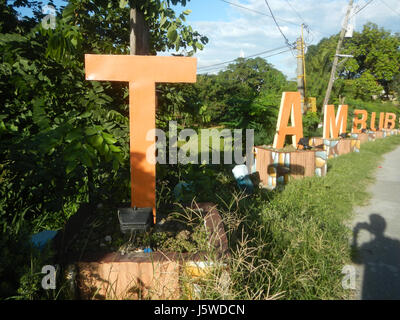 0128 Barangays Taal Tambubong Bocaue Bulacan Fields Roads  07 Stock Photo