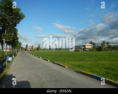 02872 Balante Boulevard Gapan City Fields Trees Roads  03 Stock Photo