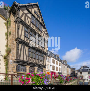 France, Brittany, Finistére department, Morlaix, Duchess Anne's House at Place Allende Stock Photo