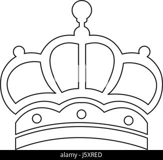 Royal crown icon. Outline illustration of royal crown vector icon for ...